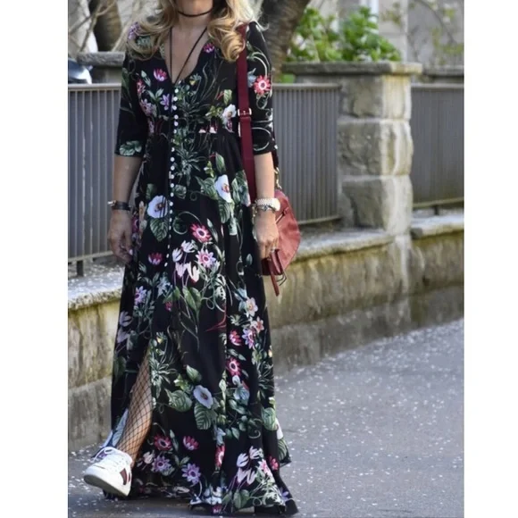 Dresses | Bobo Floral Print Tassel Maxi Dress | Poshmark